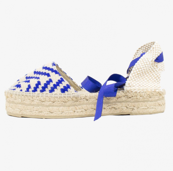 Espadril dengan Aksen Pita atau Pita Rami